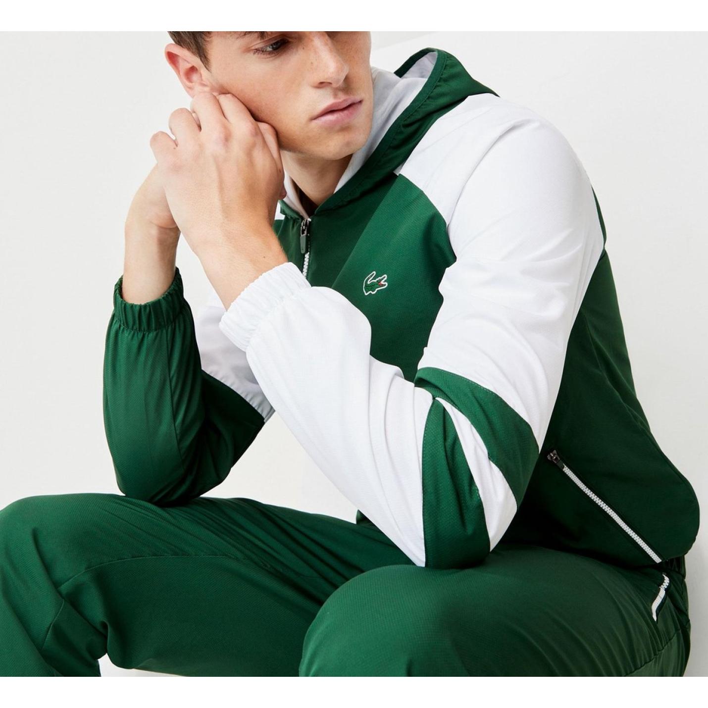 Lacoste Trainingspak Maat XXL Mannen groen wit Retail XL